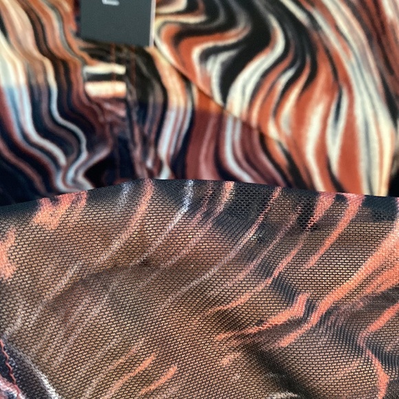 RACHEL ZOE Women’s Sheer Long Sleeve Ruched Top Size XL - Picture 5 of 7